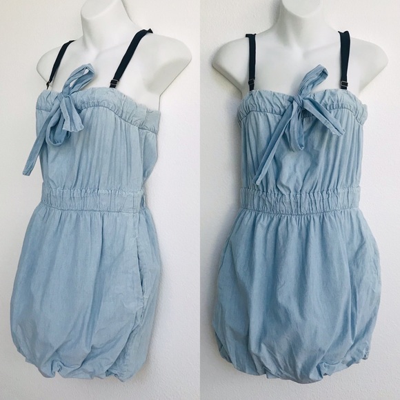 J. CREW Unique Y2K Denim BUBBLE DRESS Size XS - Picture 15 of 15